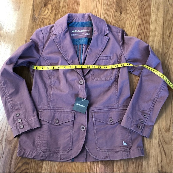 Eddie Bauer Size 6P Mauve Legend wash Stretch Button Front Pockets Jacket - Picture 10 of 10